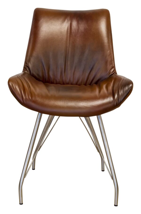 brun læder stol bred