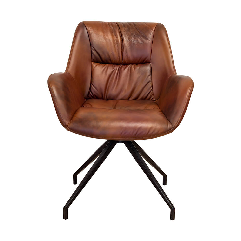 Billede af Frederikke læderstol i brun