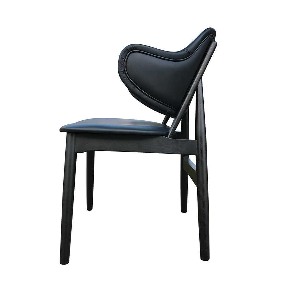 Billede af Siva spisebordsstol i sort læder